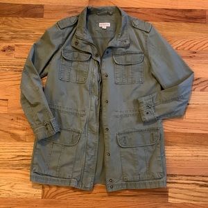 Merona Size Small Green Army Utility Cargo Jacket
